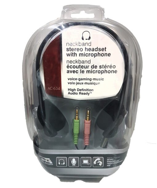 Audifonos Tipo Neckband Stereo Con Microfono Cyber Acoustics_2