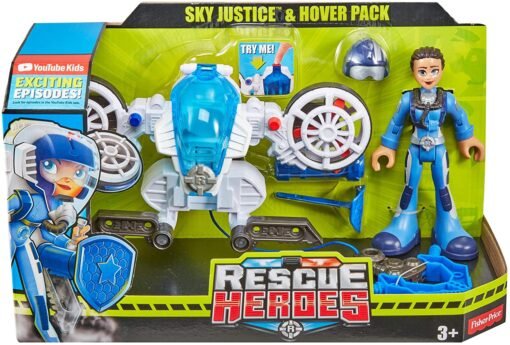 Juguete De Rescue Heroes Sky Justicia Shield Con Propulsores_1