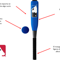 Bat Beisbol De Espuma Para Entrenamiento Azul Franklin Sport_0