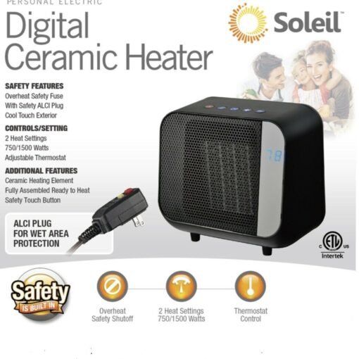 Calentador Calefactor Electrico Digital Soleil 1500 Portatil_1