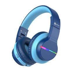 Auriculares Inalambricos Bluetooth Luz Led Color Azul Niños_0