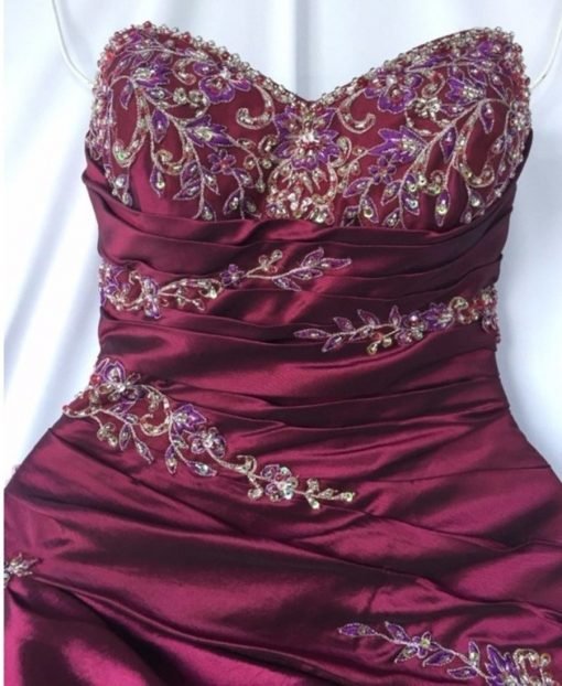 Vestido De Xv 15 Quince Años Color Merlot Quinceañera_3