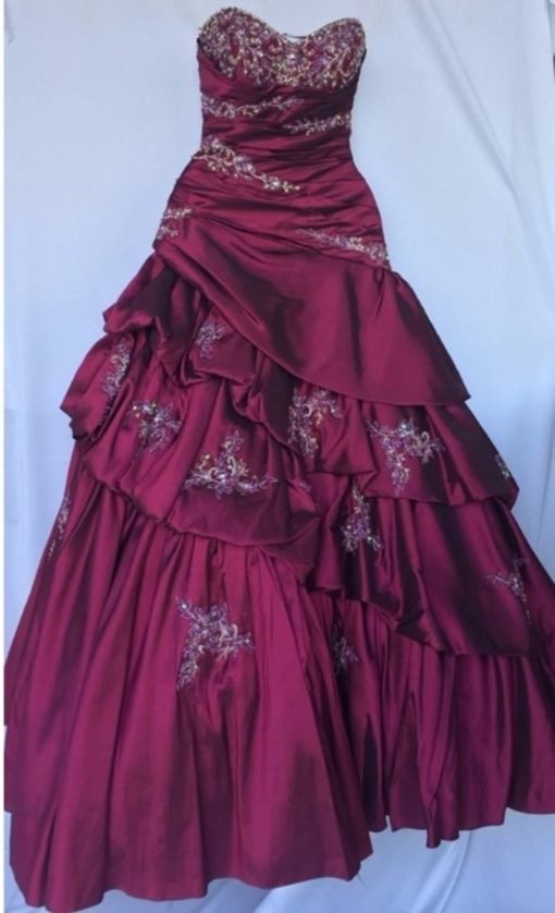 Vestido De Xv 15 Quince Años Color Merlot Quinceañera_1