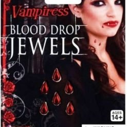 Blood Drop Jewels Accesorio Disfraz Vampiresa Halloween_0
