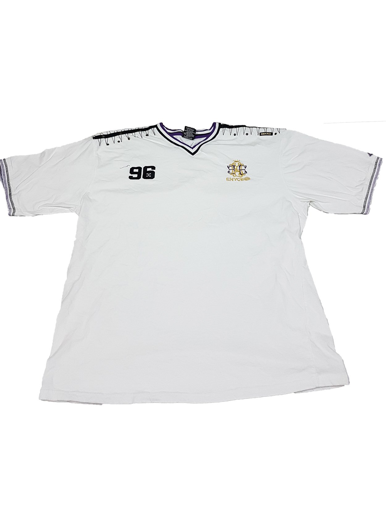 Playera ENYCE 100% Algodón Blanca Talla 4X Manga Corta_0