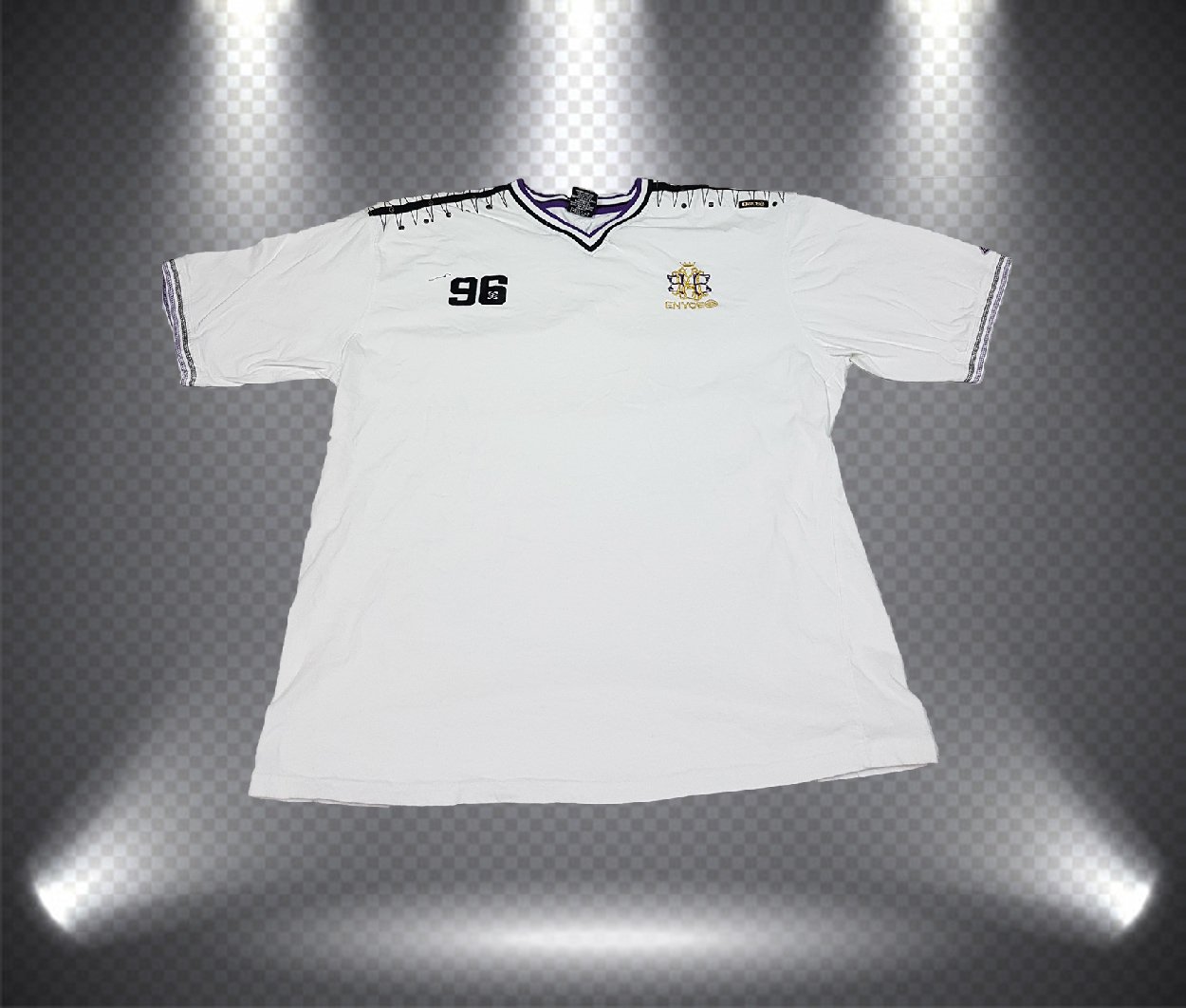 Playera ENYCE 100% Algodón Blanca Talla 4X Manga Corta_2