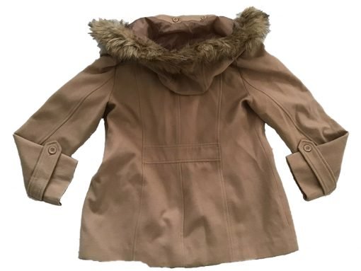 Abrigo Attention Para Dama Con Capucha Beige_0