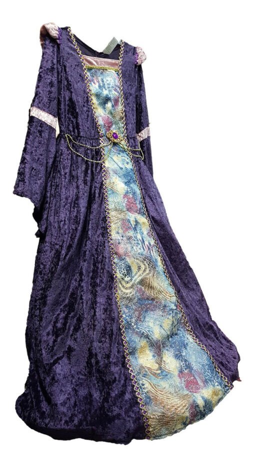 Vestido Princesa Medieval Violeta 7 A 9 Años_1