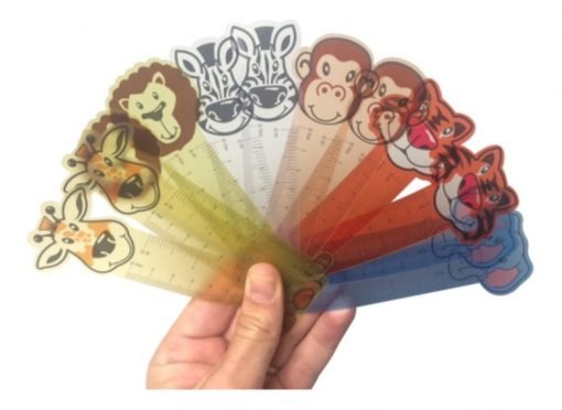 Regla Plastica Escolar Separador Libros Animalitos 20 Pack_3