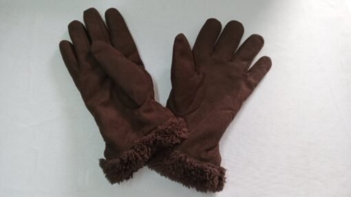 Guantes Aislante Cuero Gamuza Tela Afelpado Dama Thinsulate_10