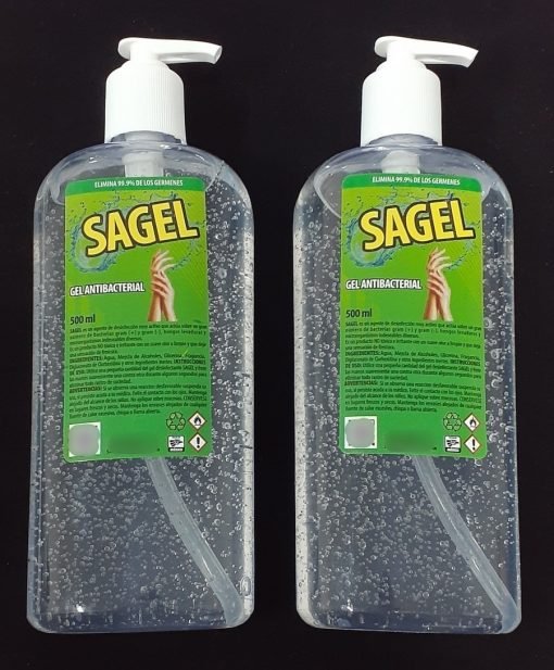 Desinfectante Antibacterial Gel Manos 70% Alcohol 500ml 24pz_3
