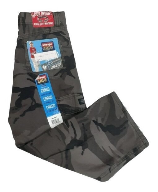 Pantalon Wangler Cargo Clásico Niño Camuflaje Regular Dura_3