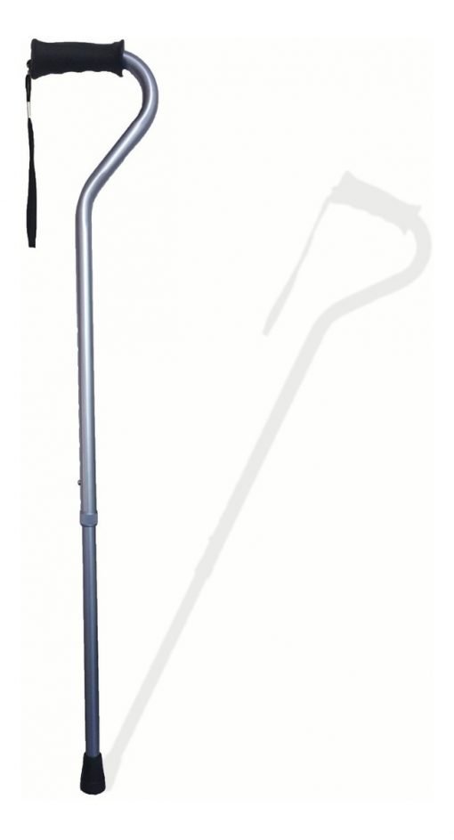 Baston Carex Azul Gris Metalico Aluminio Mango Suave Liviano_0