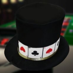 Sombrero De Casino Material Fieltro Con Dibujos De Barajas_2