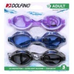 Googles Natacion Paq 3 Googles Dolfino Colores Azul Negro_0