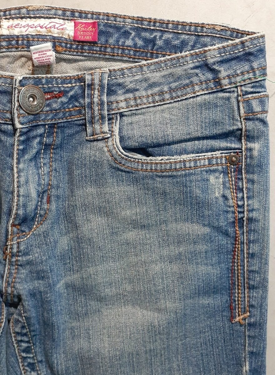 Pantalon Aeropostale Acampanados Dama Mujer Mezclilla 5/6 3 - D bazar