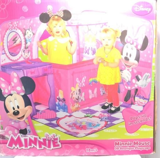 Casita Minnie Mouse Pop Up 3d Disney Plegable Tienda Campaña_3