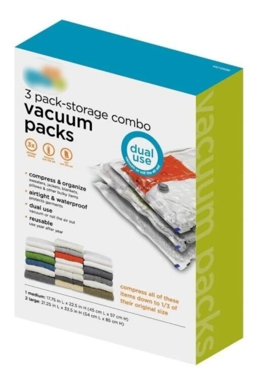 Bolsas Almacenamiento Al Vacio 3pz Honey Can Do Impermeable_1