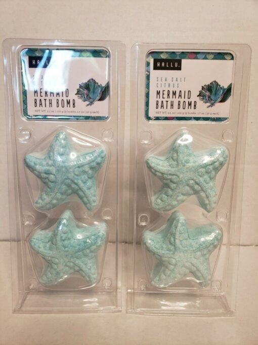 Paquete 3 Bomba Baño Hallu Citricos Sal Marina Mermaid 100 G_1