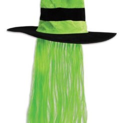 Sombrero De Bruja Negro Con Verde Accesorio Halloween_3