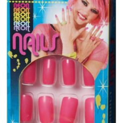 Uñas Postizas Fluorecentes Retro 80´s Paquete 12 Uñas _5