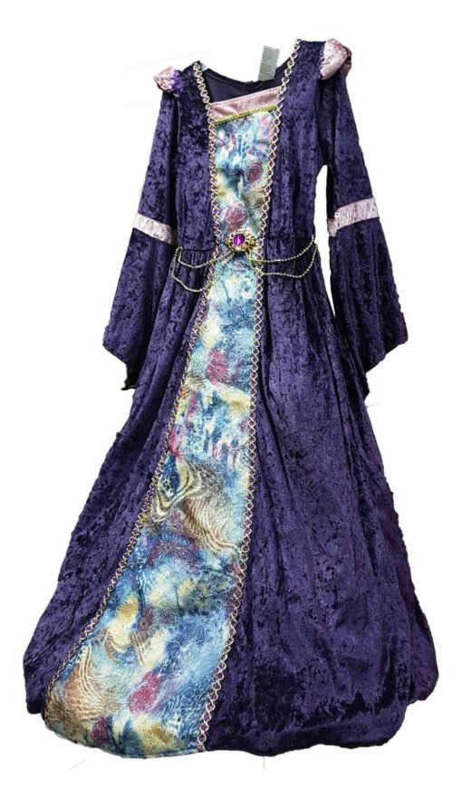 Vestido Princesa Medieval Violeta 7 A 9 Años_3