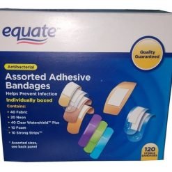 Curitas Equate Antibacteriales Adhesivas Diseños 120 Piezas _1