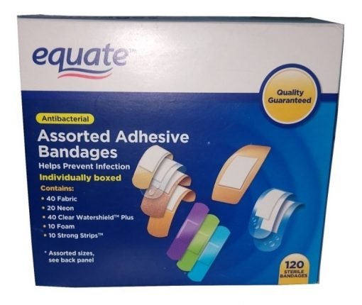 Curitas Equate Antibacteriales Adhesivas Diseños 120 Piezas _1