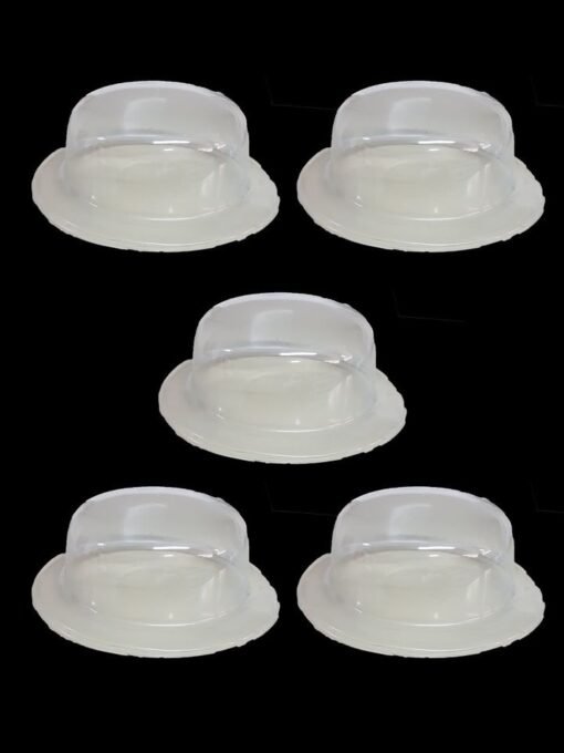 Sombrero Bombin Transparente Paquete 5_1