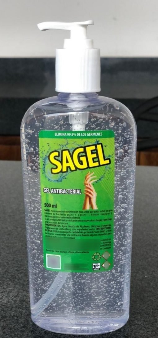 Desinfectante Antibacterial Gel Manos 70% Alcohol 500ml 24pz_5