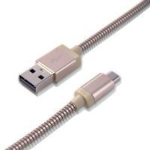 Cable Datos Carga Rosa Metalico Blackweb Reforzado Micro Usb_2