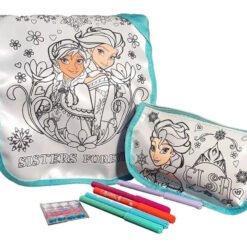 Bolsa Lapicera Mochila Infantil Colorear Disney Frozen 2pack_0