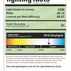 Lampara Seguridad Sensor Movimiento Defiant 2350 Lumens 120v_1