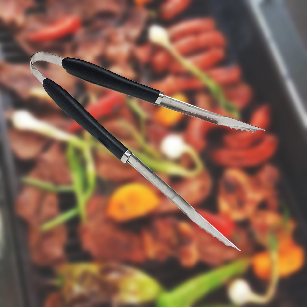 Juego De 8 Brochetas y Pinzas Para Parrilla y Asados_2 Juego De 8 Brochetas y Pinzas Para Parrilla y Asados_2