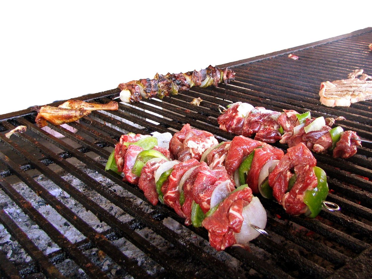 Juego De 8 Brochetas y Pinzas Para Parrilla y Asados_3 Juego De 8 Brochetas y Pinzas Para Parrilla y Asados_3