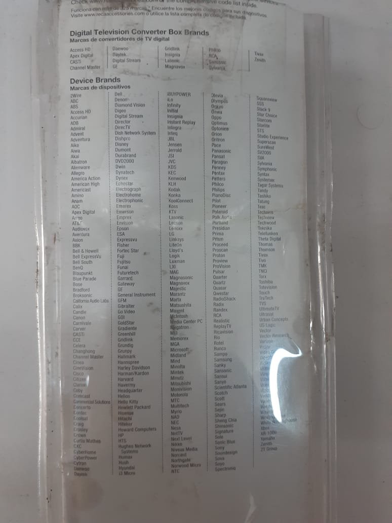 Control RCA Remoto Universal Retroiluminado 4 Dispositivos_1 Control RCA Remoto Universal Retroiluminado 4 Dispositivos_1