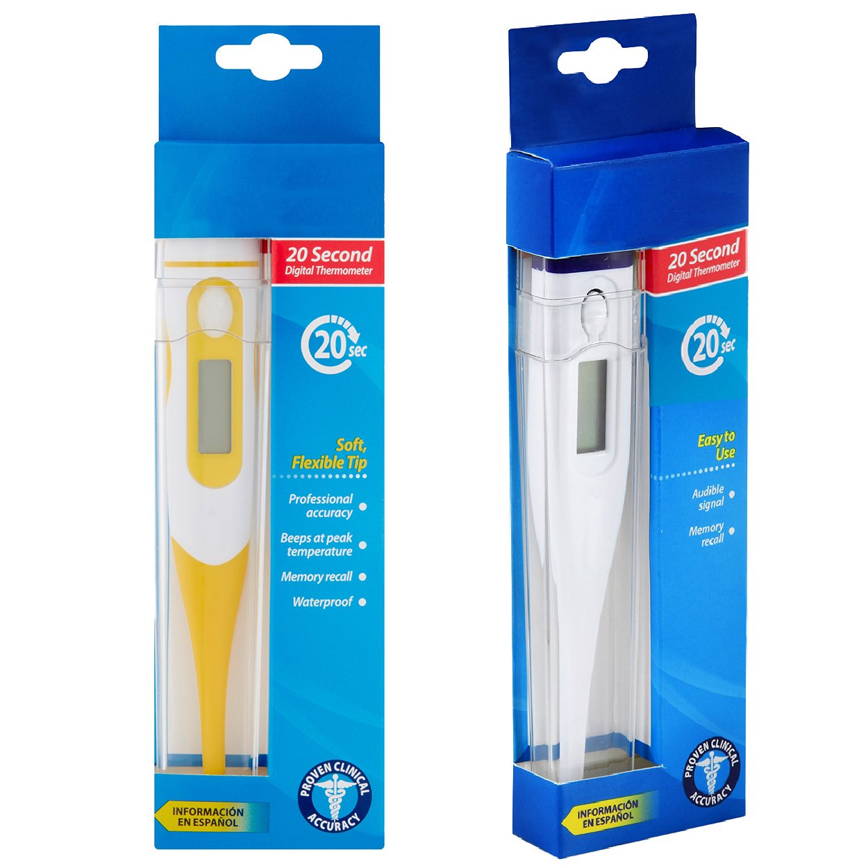 Termometro 20 Segundos Digital Facil De Usar ReliOn _0