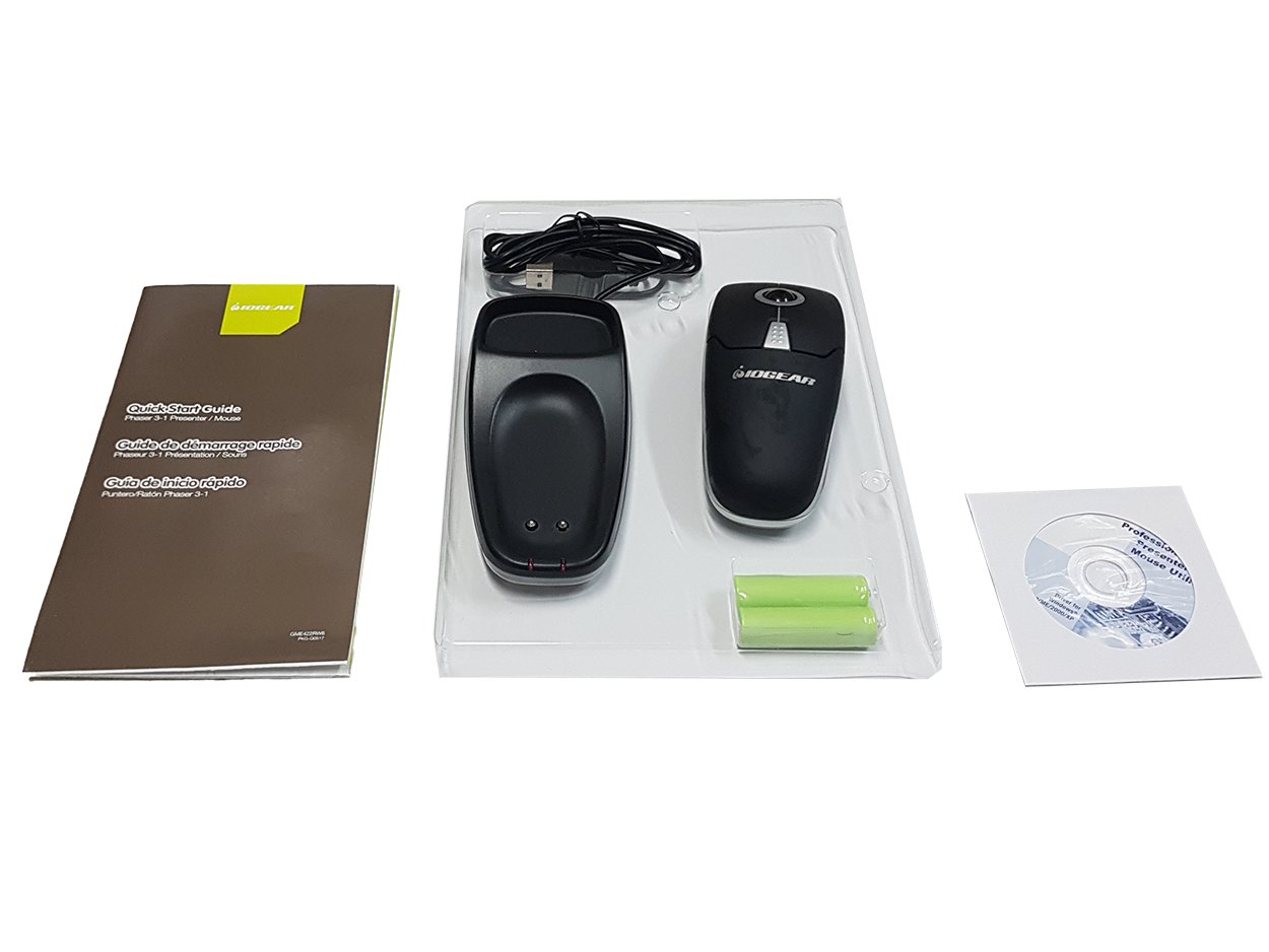 Mouse Optico IOGEAR 3 en 1 wireless puntero Laser _1