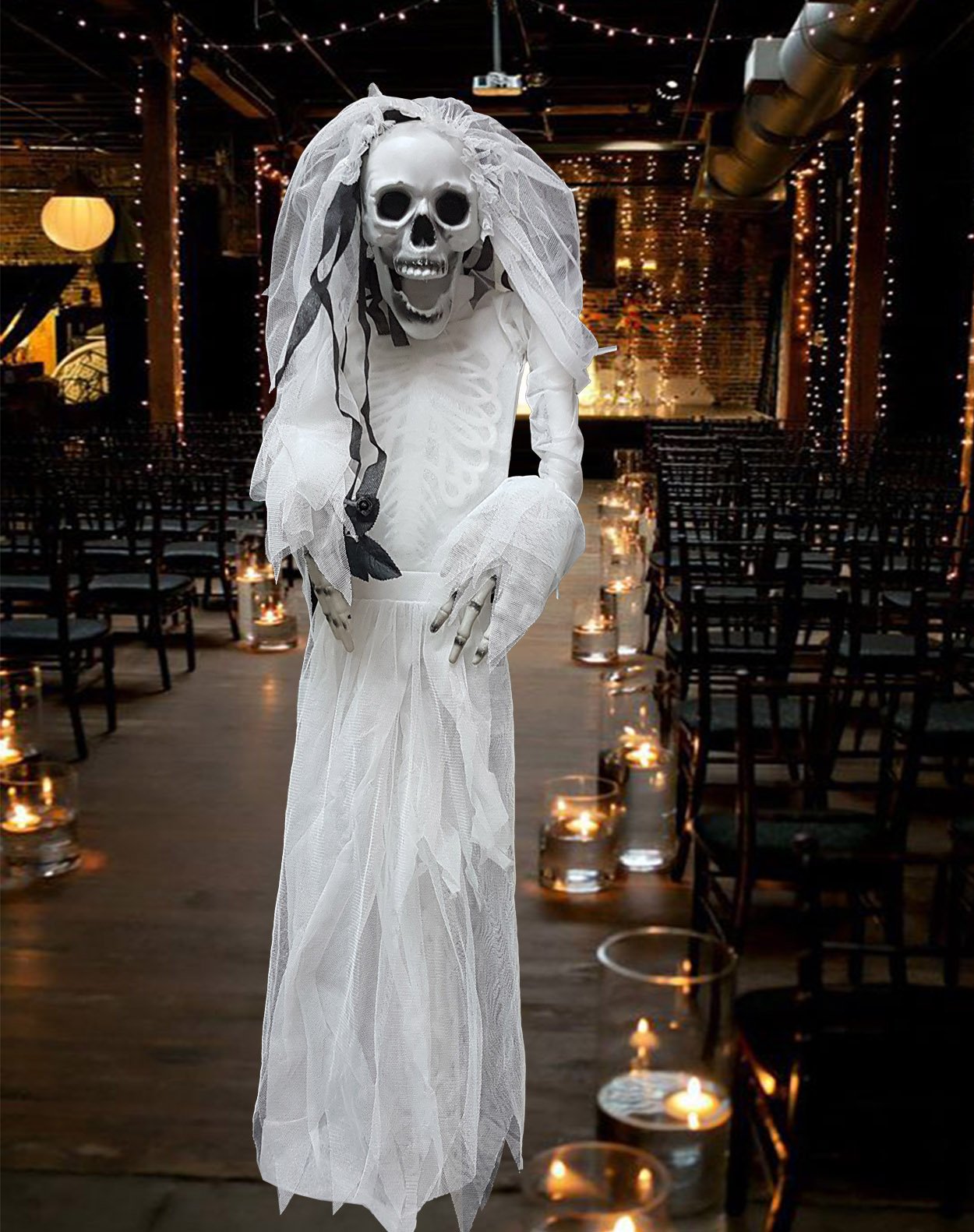 Accesorio Halloween Novia Calavera Adorno Colgante_3