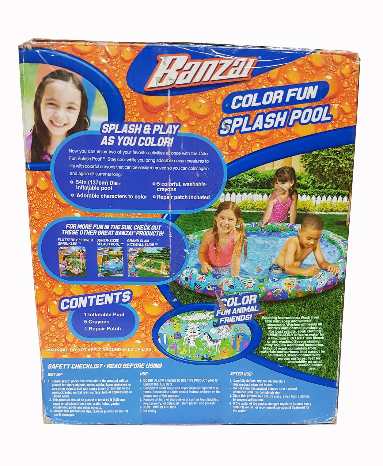 Picina Inflable Banzai Color Fun Crayones Lavables_2 Picina Inflable Banzai Color Fun Crayones Lavables_2