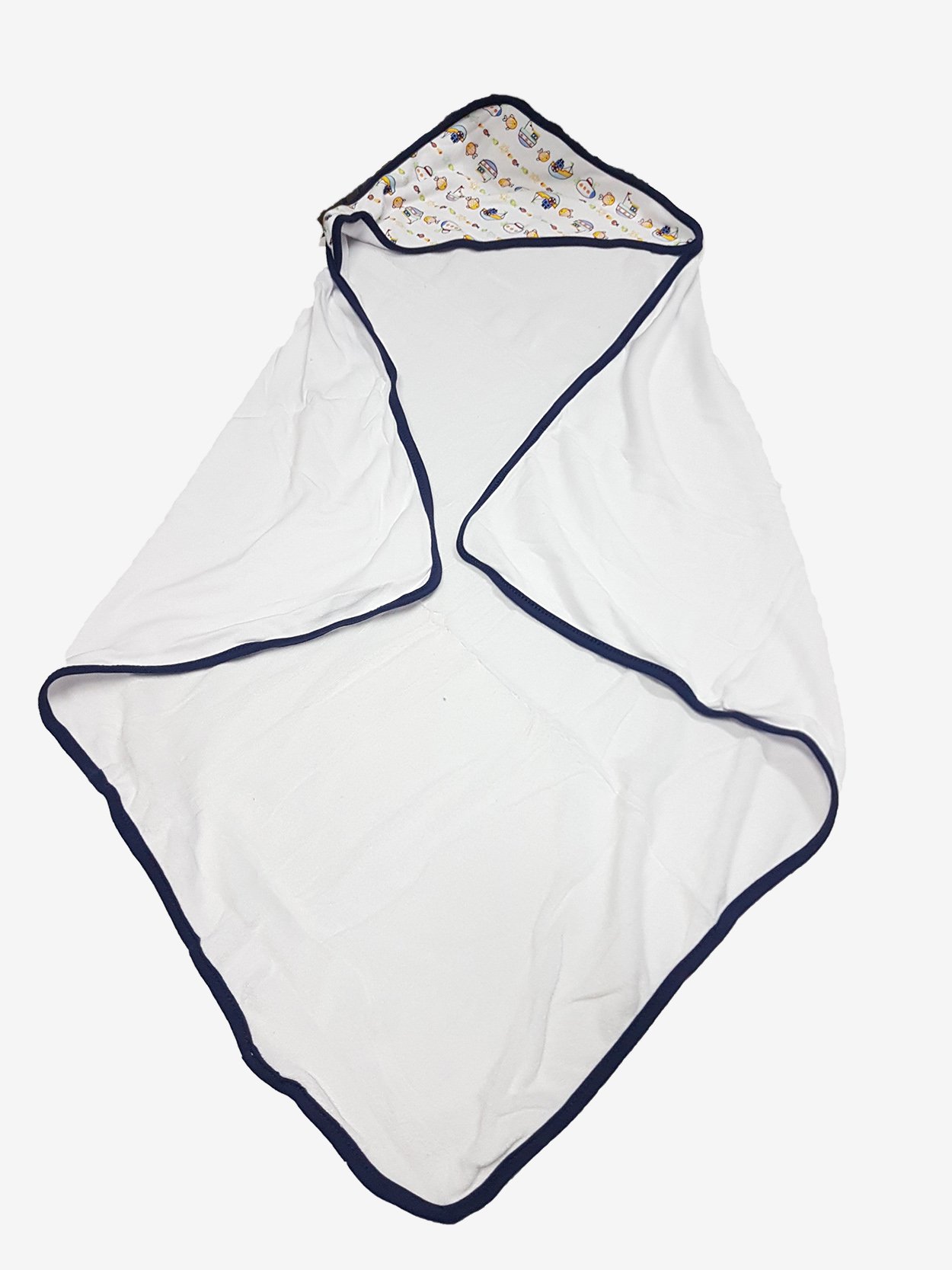 Toalla con Capucha para Bebé Blanca Dibujos Animados_0 Toalla con Capucha para Bebé Blanca Dibujos Animados_0