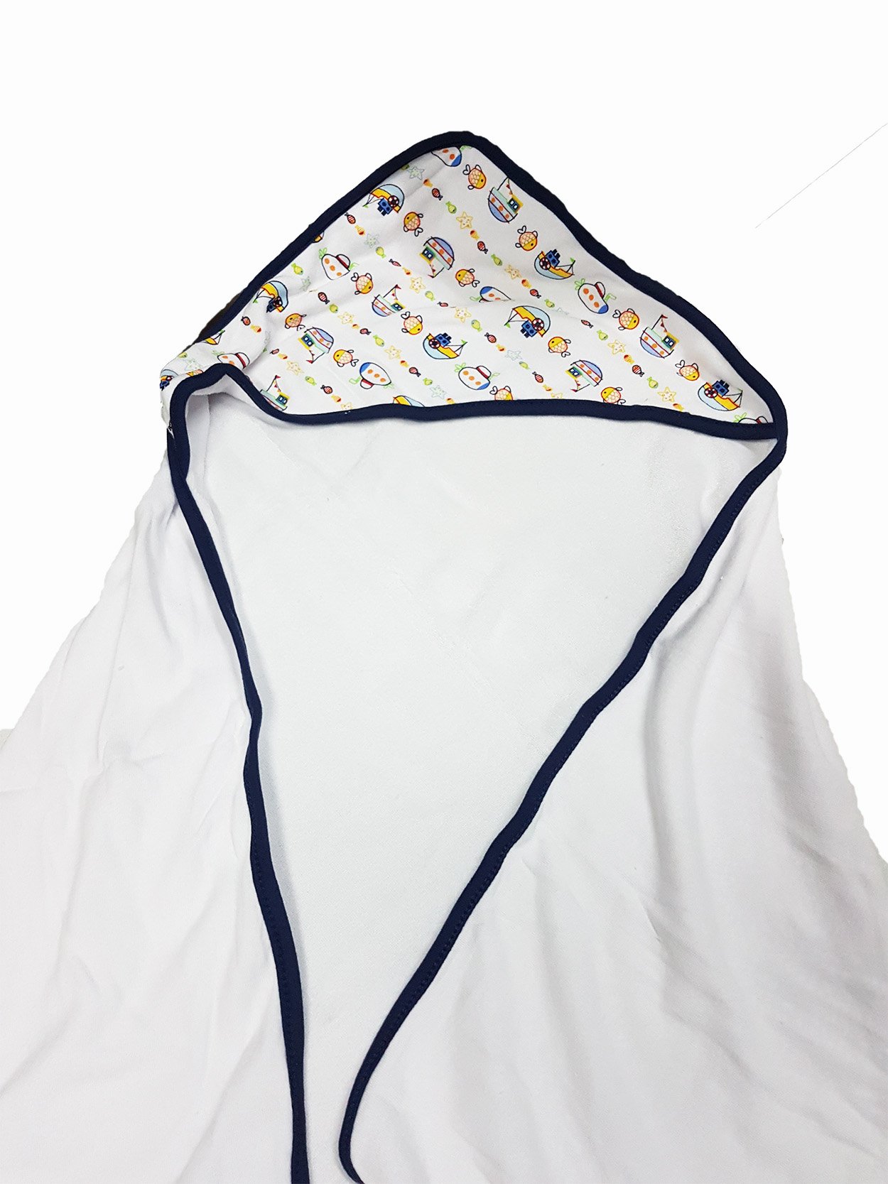 Toalla con Capucha para Bebé Blanca Dibujos Animados_1 Toalla con Capucha para Bebé Blanca Dibujos Animados_1