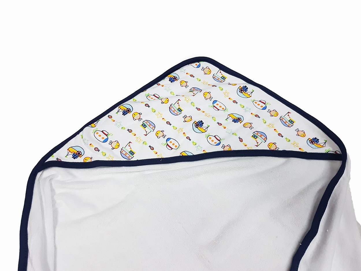 Toalla con Capucha para Bebé Blanca Dibujos Animados_2 Toalla con Capucha para Bebé Blanca Dibujos Animados_2