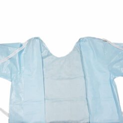 Bata Laboratorio Desechable Larga Azul 122 Cm Médica _3