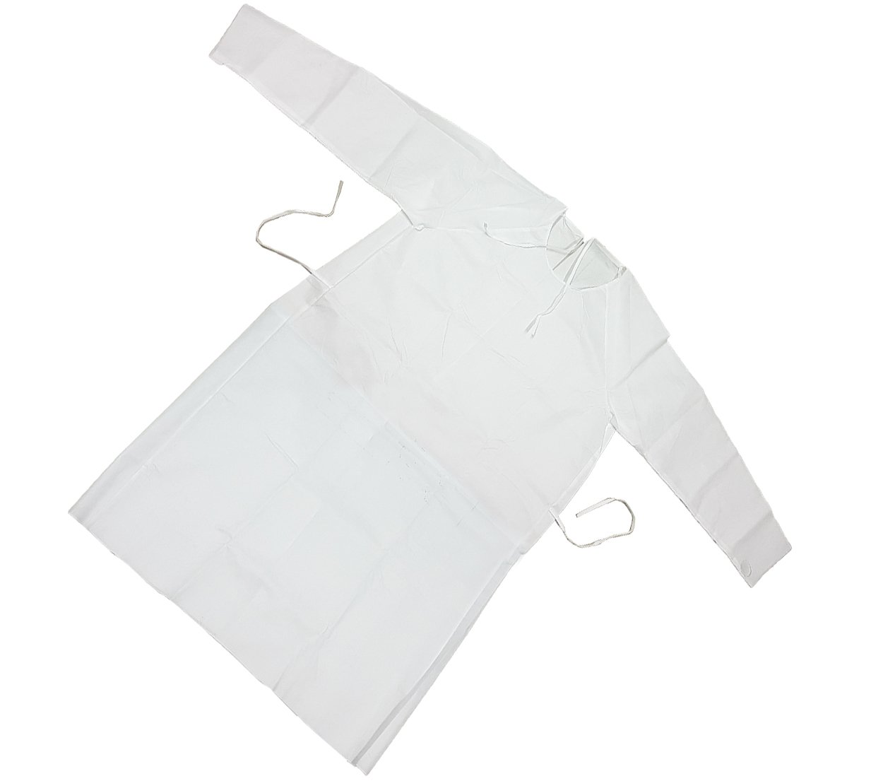 Bata Blanca Desechable Larga 122 Cm Médica Laboratorio_1 Bata Blanca Desechable Larga 122 Cm Médica Laboratorio_1
