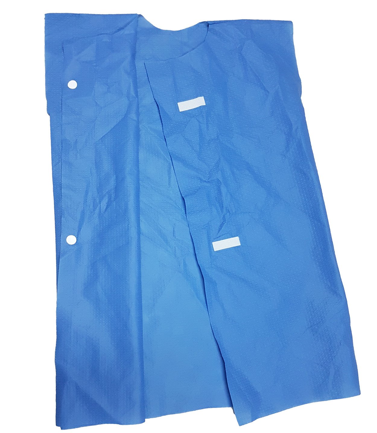 Paquete 5 Batas Paciente Sin Manga Desechable Azul Lab_2