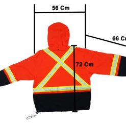 Chamarra Resistente Flama Naranja -Negro Talla L/G_5