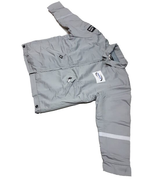 Chamarra Neese Wear Resistente Flama Color Gris Claro_2