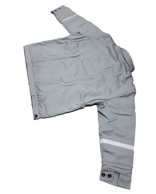 Chamarra Neese Wear Resistente Flama Color Gris Claro_4