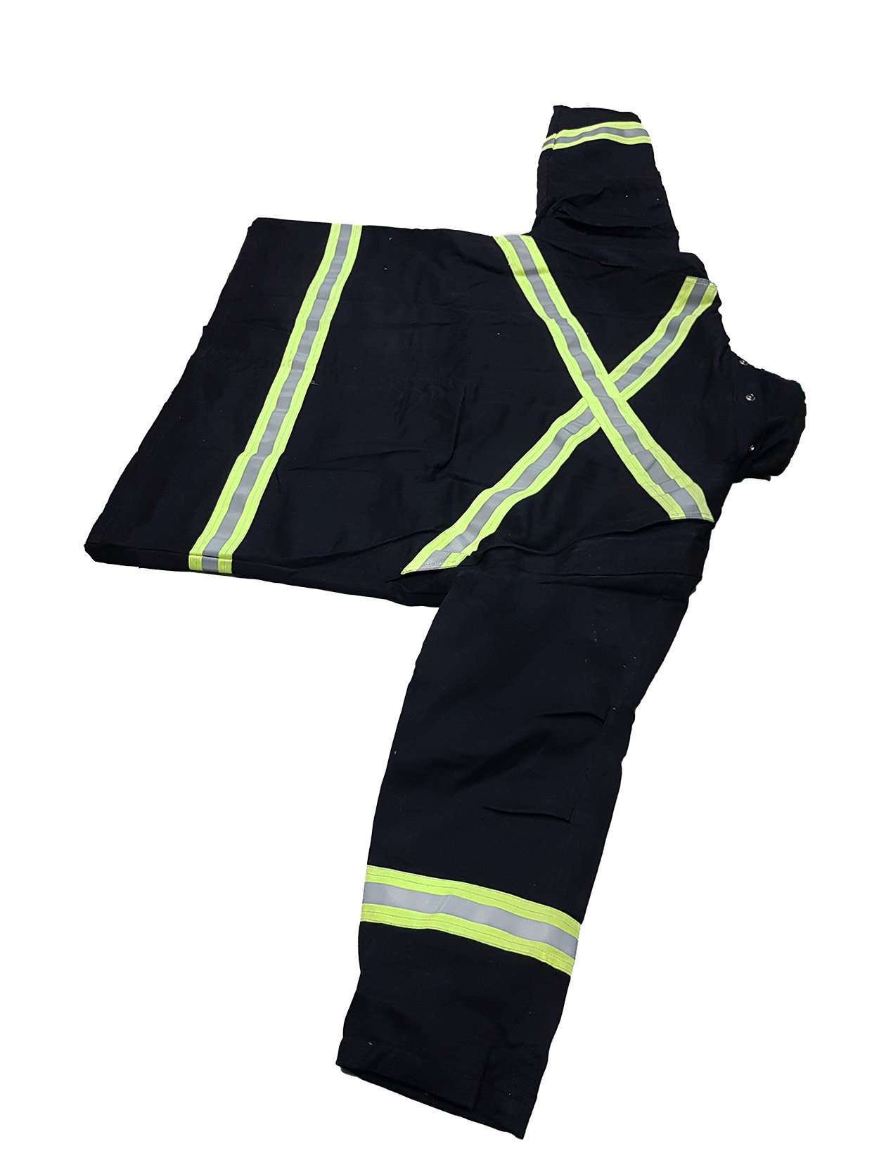 Chamarra Nesse Black Bombero Cinta Reflectora Negra_3